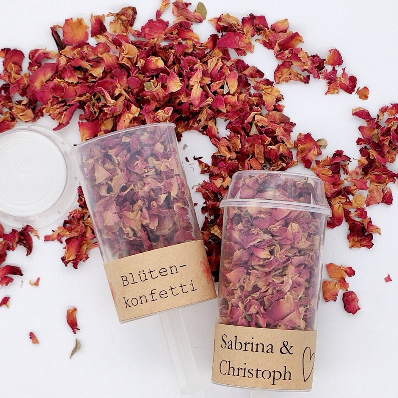 Konfetti-Popper-Red Romance