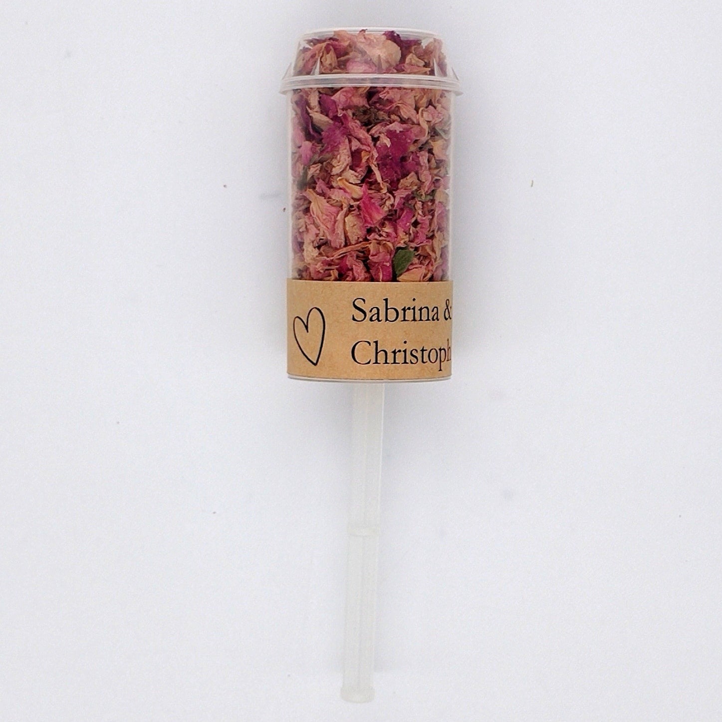 Konfetti-Popper-Pink Romance-Herz
