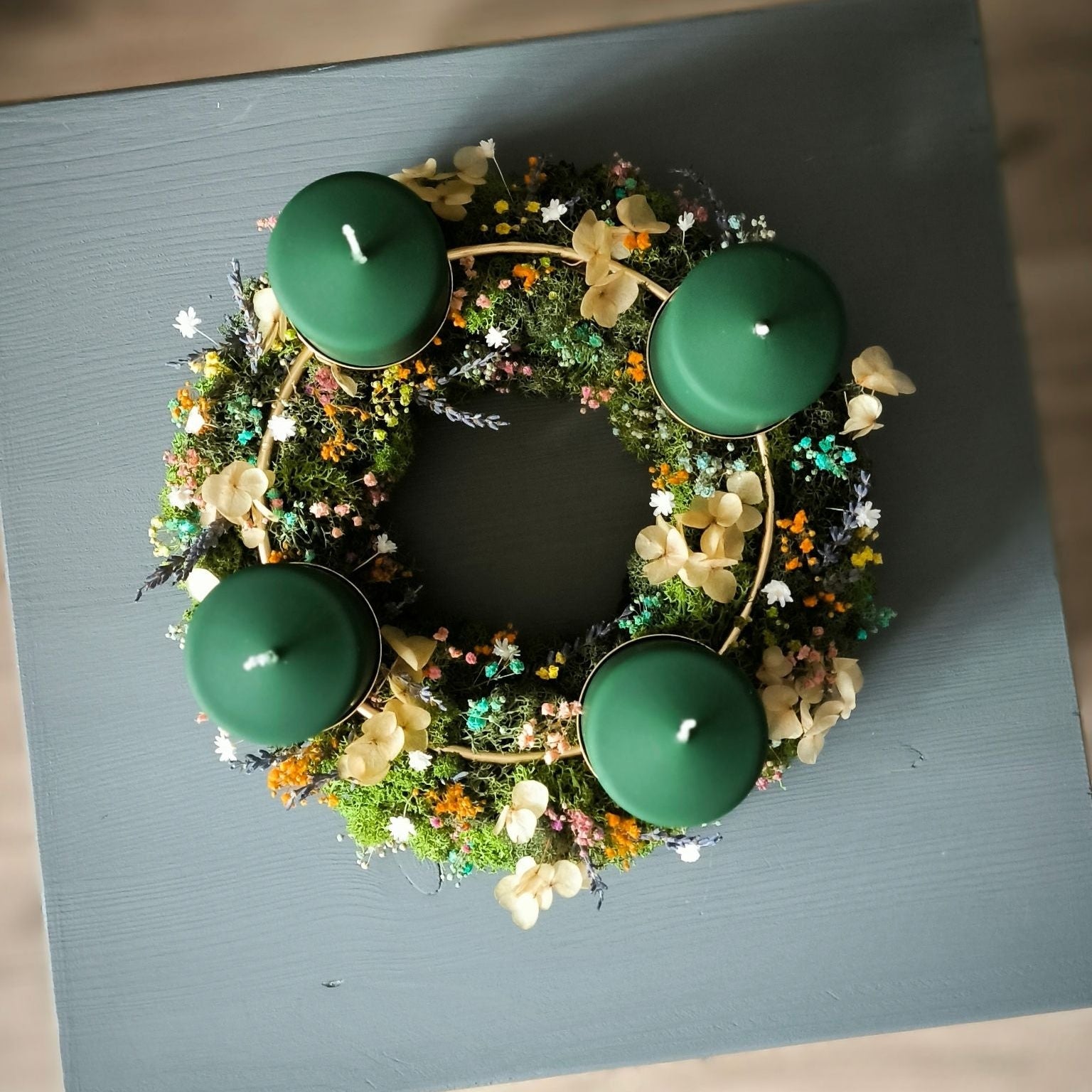 Adventskranz Fairytale Moss Draufsicht