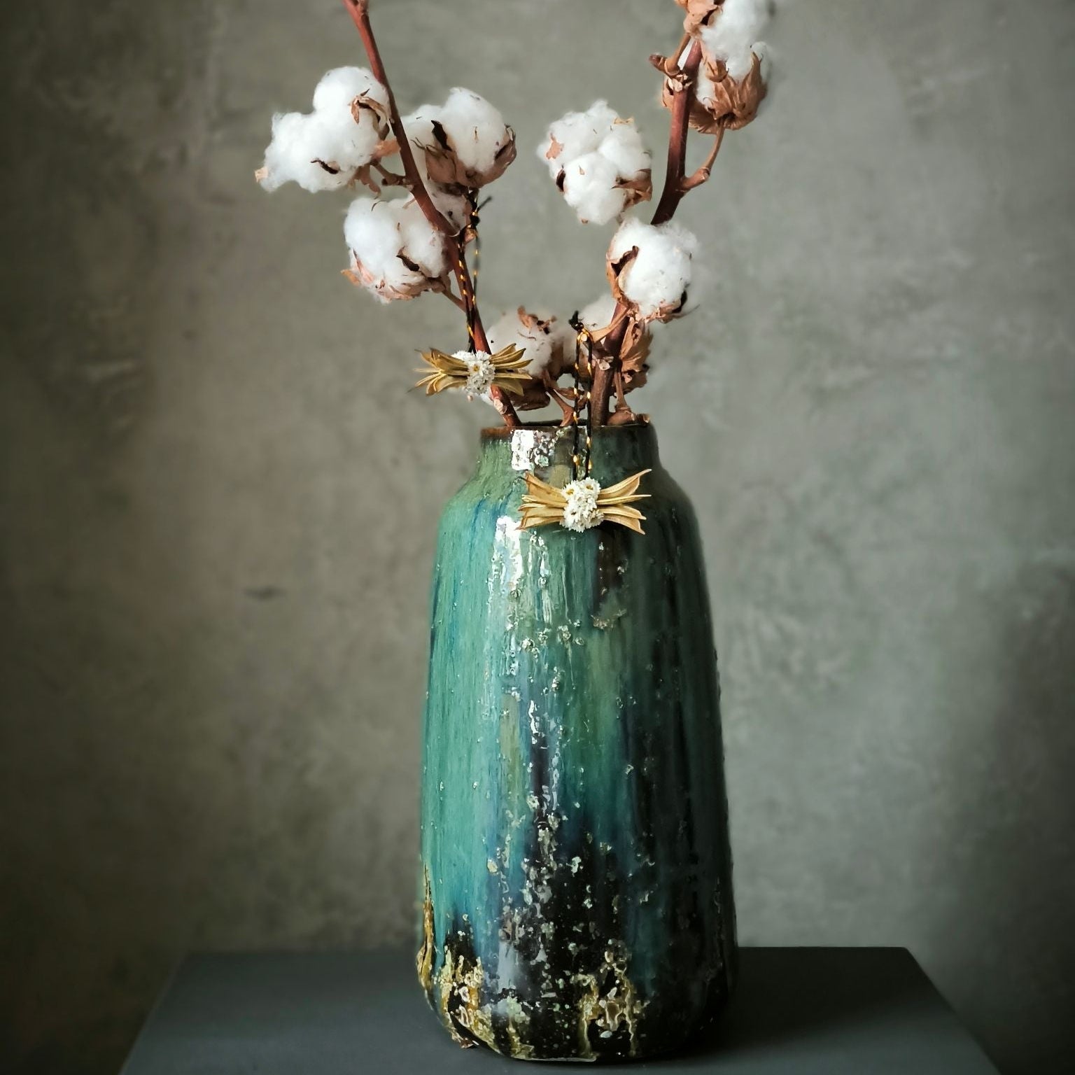 Green Bloom Charm Anhänger 2er Set