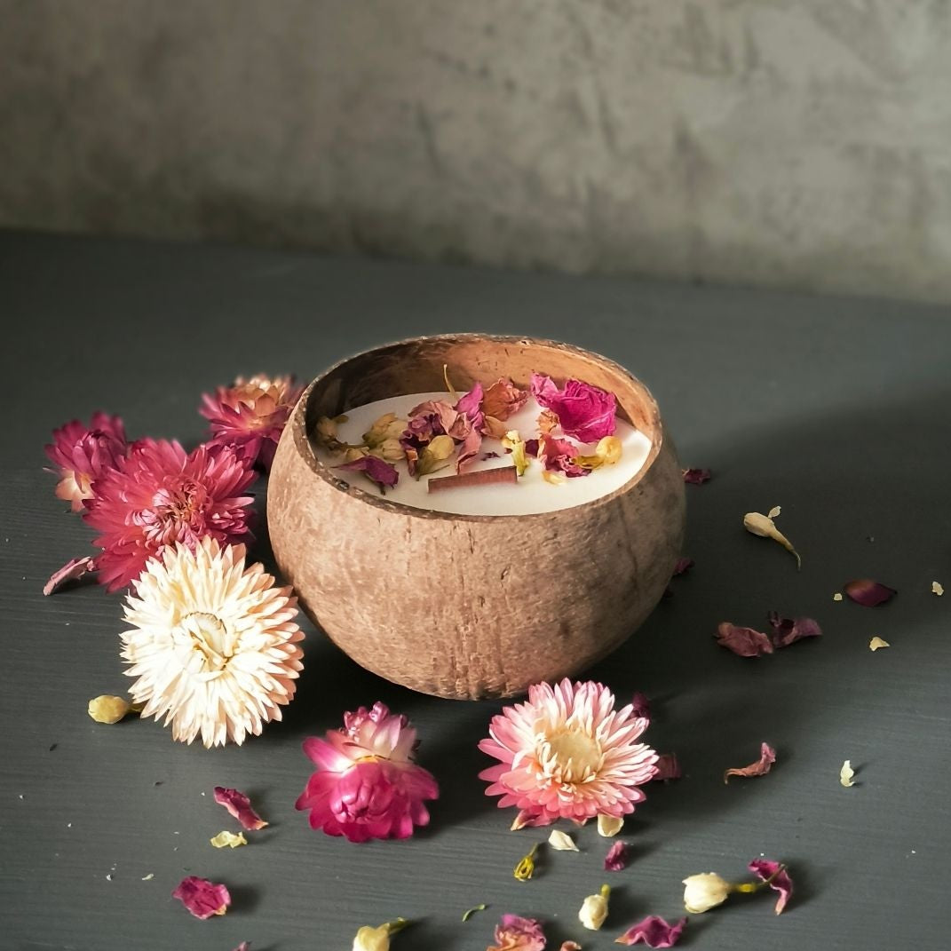 Lumininie Kerze Hibiskus Nahaufnahme