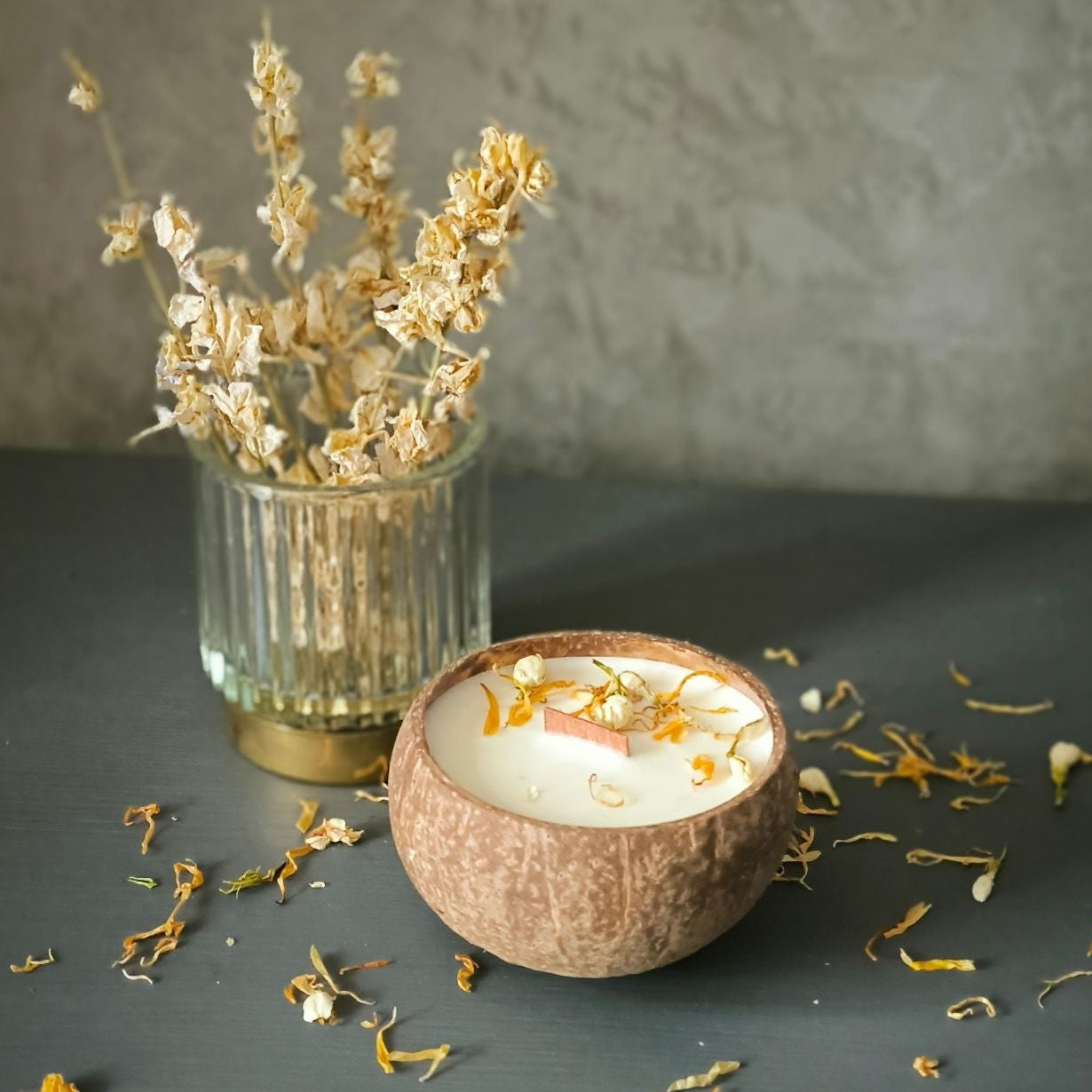 Lumininie Kerze Orange blossom Nahaufnahme