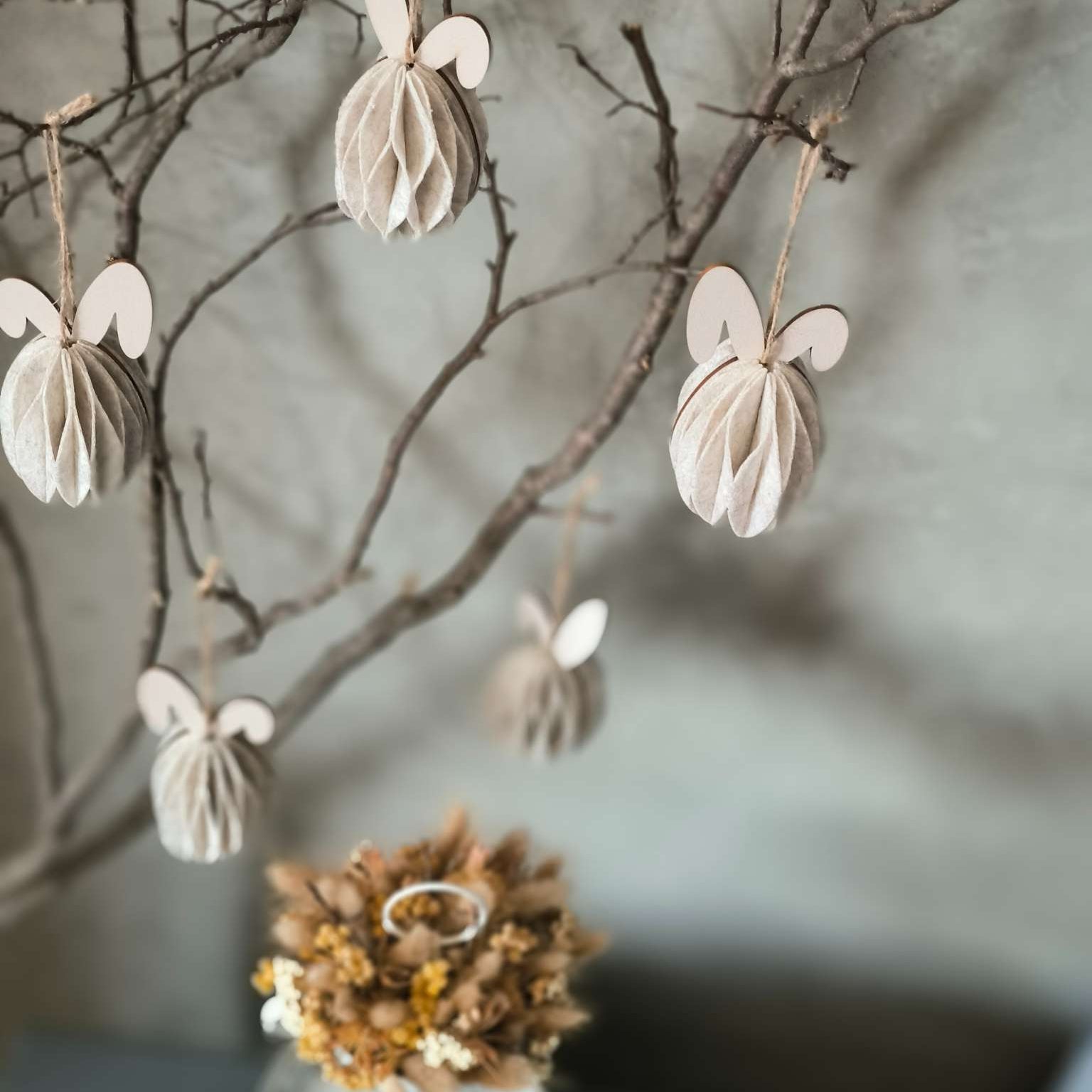 Soft Bunny Hasenohren Anhänger aus Filz und Holz