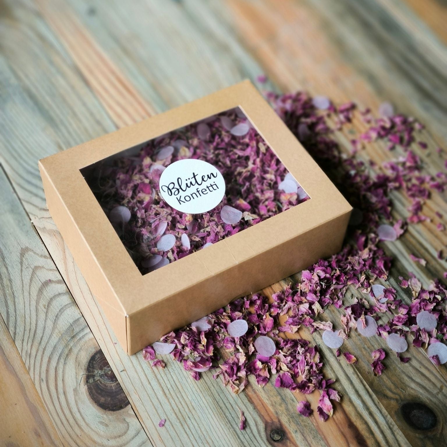 Blütenkonfetti Pink Romance mit Seidenpapier