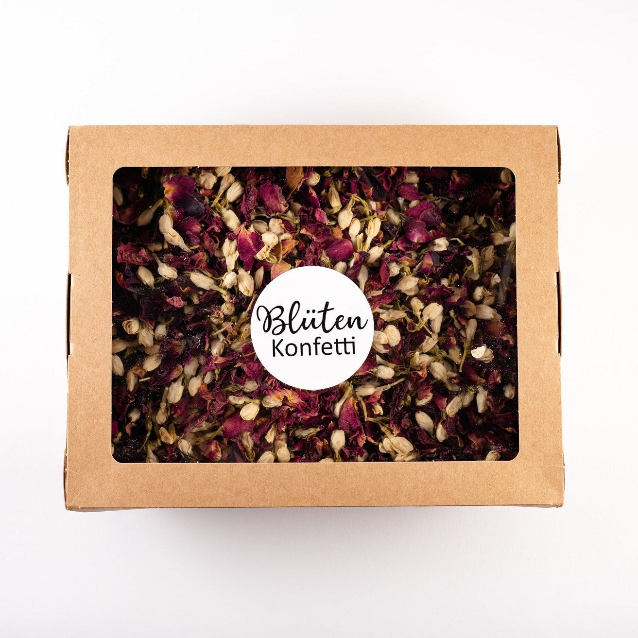 Blütenkonfetti Red Ivory in der Box