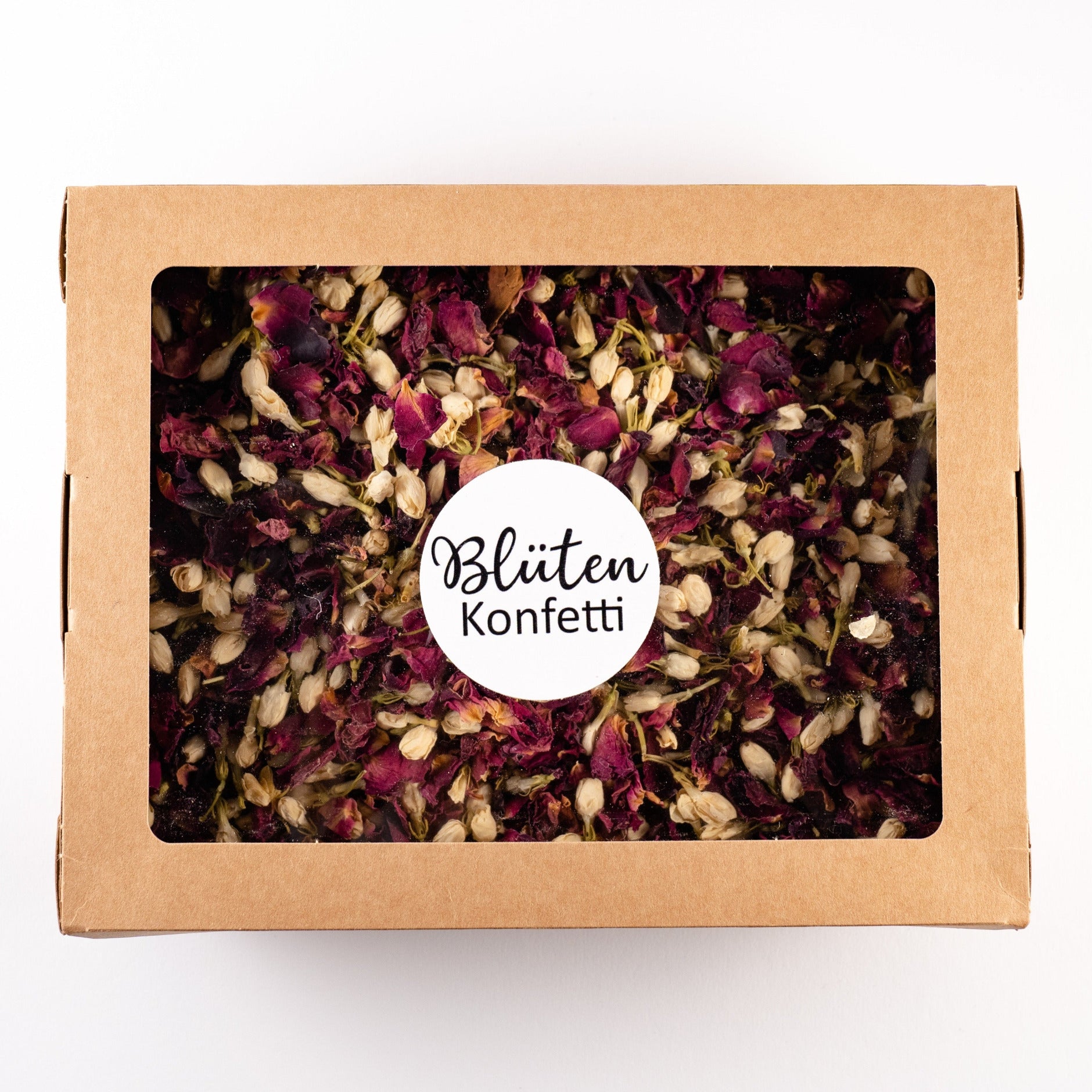 Blütenkonfetti Red Ivory in der Box