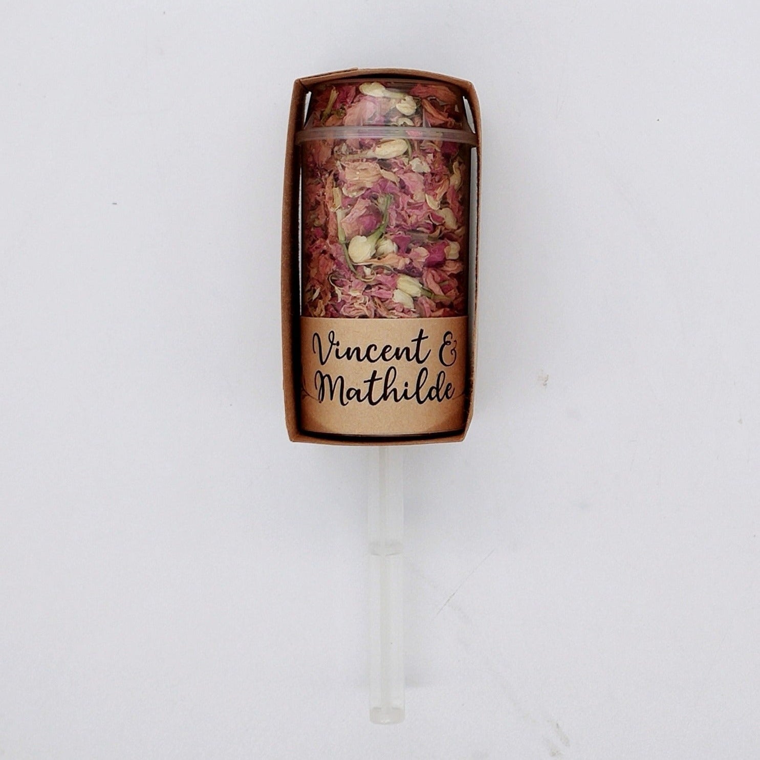 Konfetti-Popper Pink Ivory mit Versandbanderole