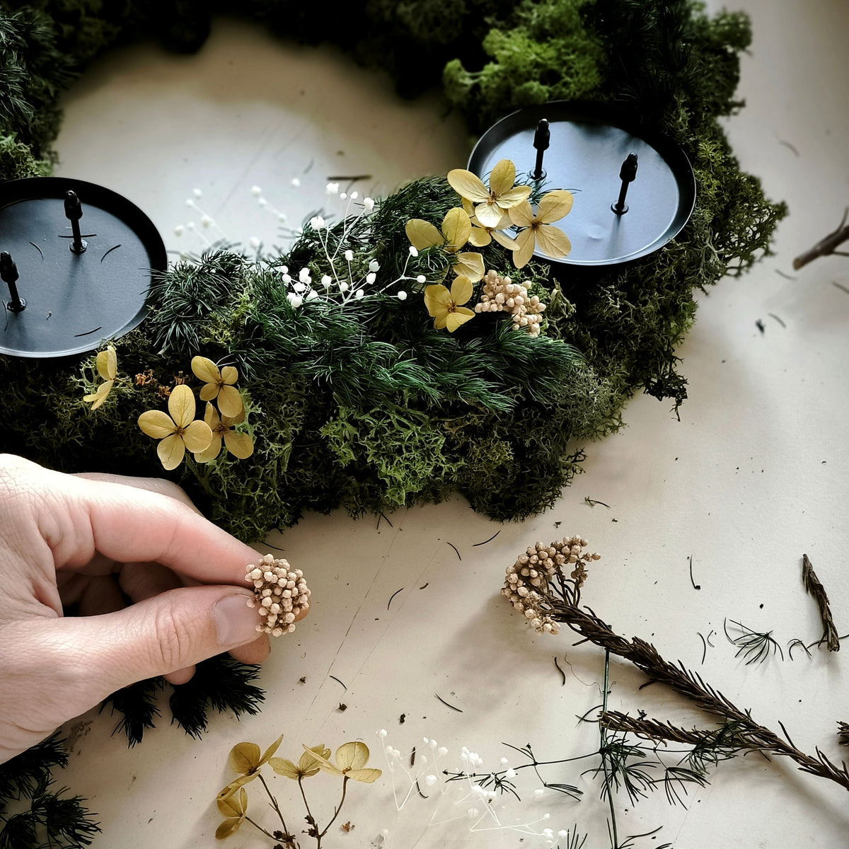 Adventskranz Workshop gestalten