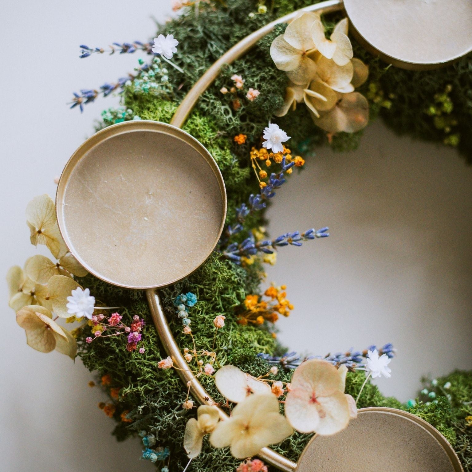 Adventskranz fairytale moss ohne Kerzen
