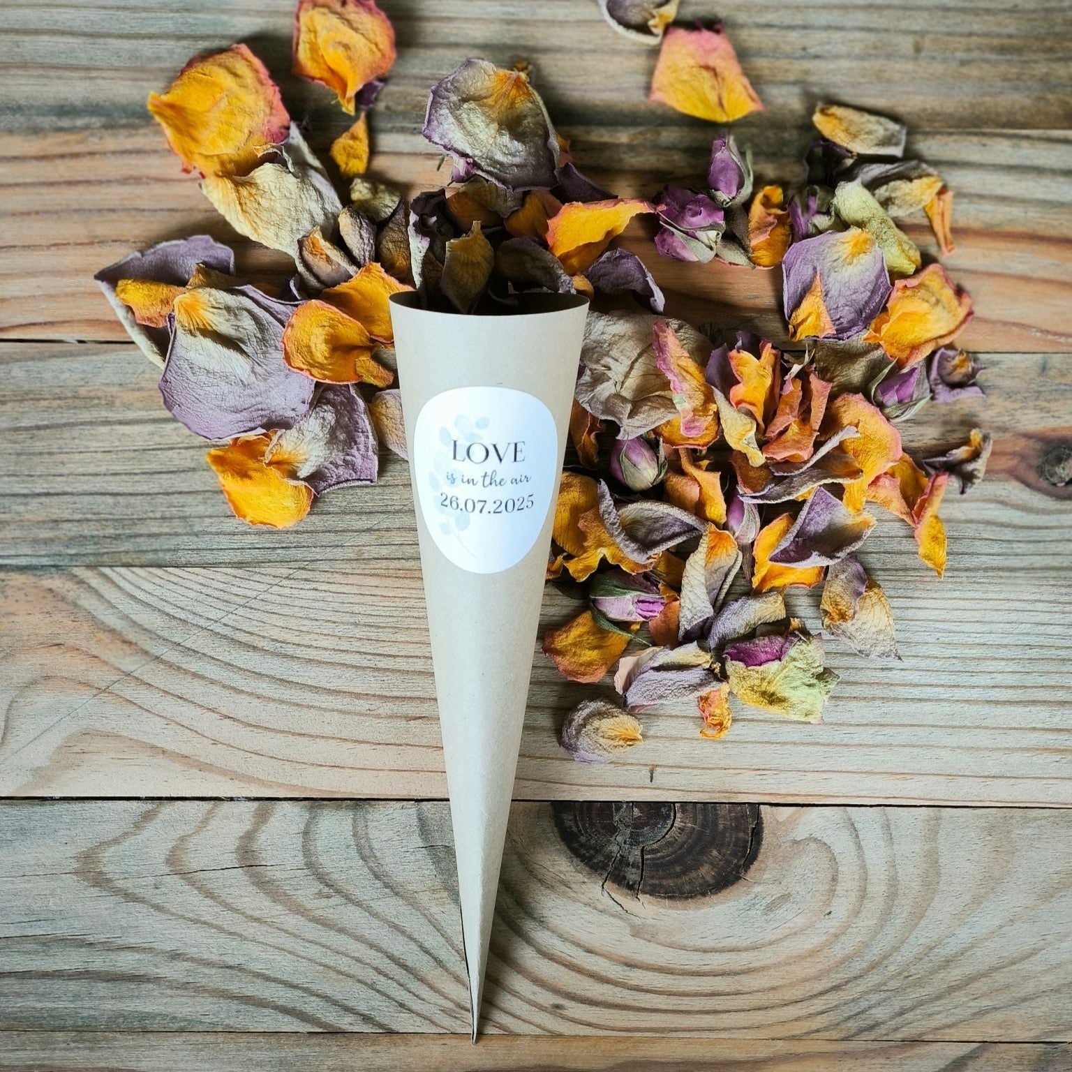 Blütenkonfetti Summer Mix in Cones mit Layout 2