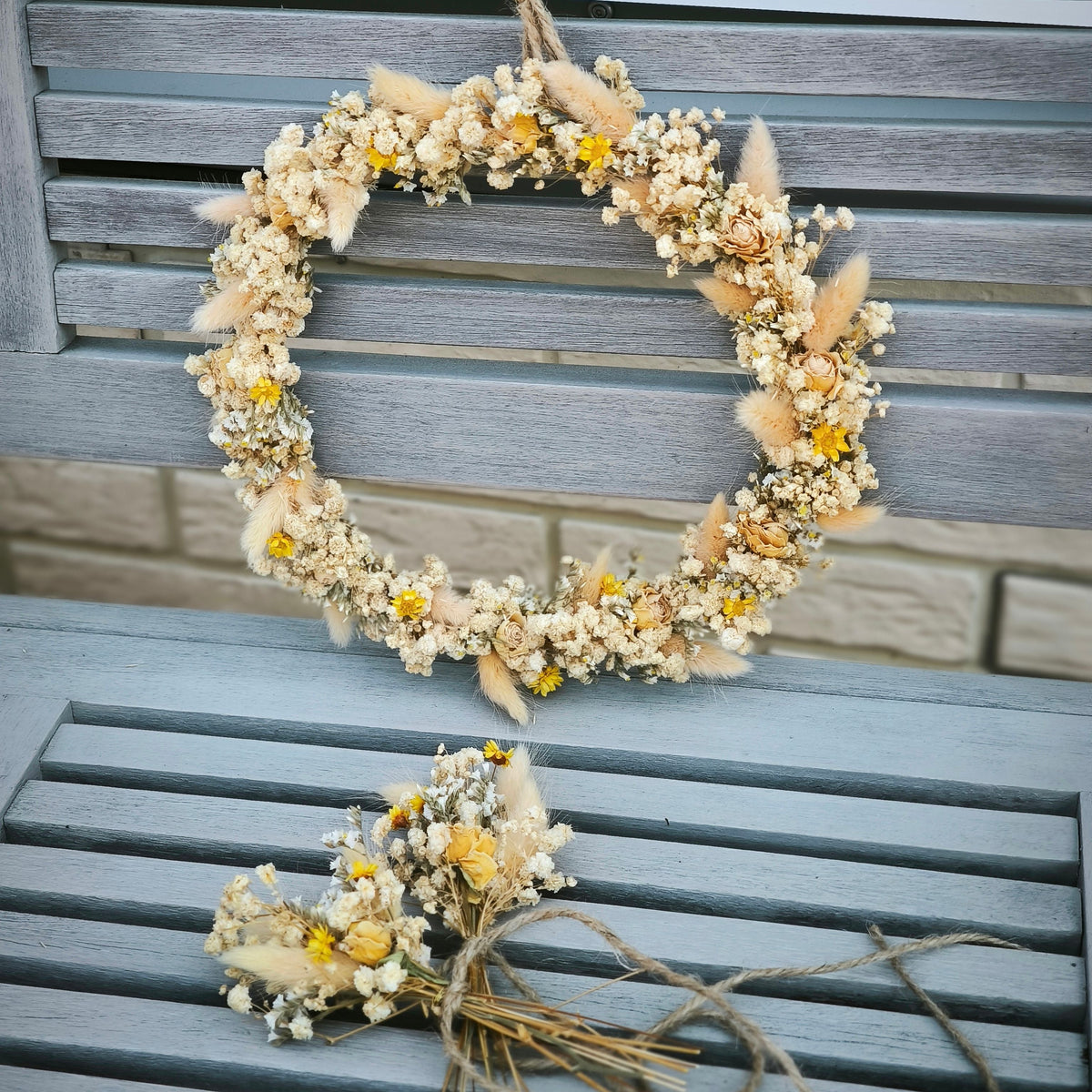 Blumenring Peach Ivory Sunshine Dekobeispiel