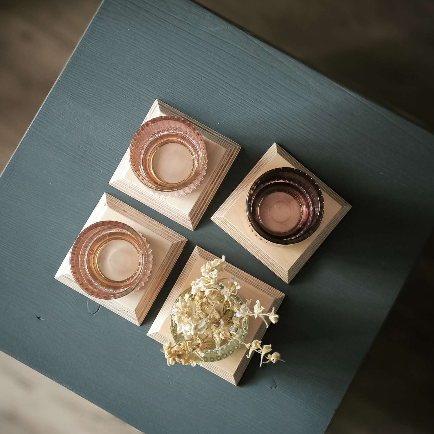 Edgewood Holzuntersetzer aus Multiplex Draufsicht