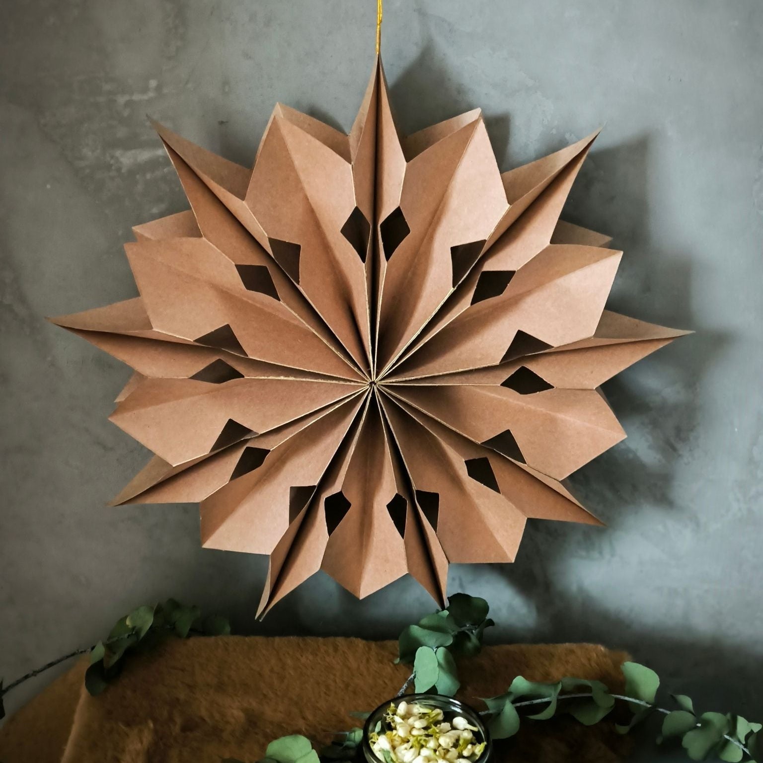 Papierstern Rustic Star Nahaufnahme