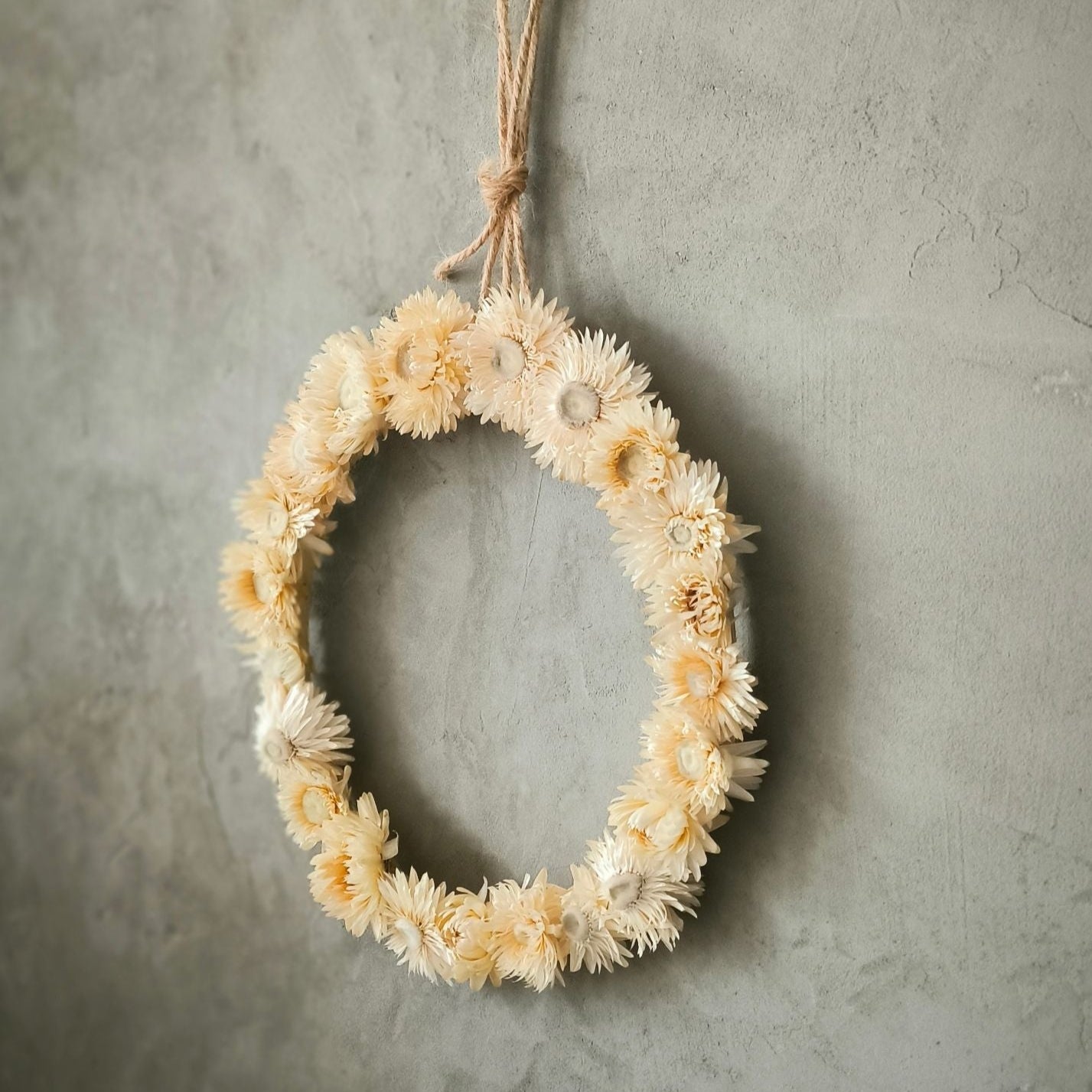 Trockenblumenring Pure Straw Detailansicht