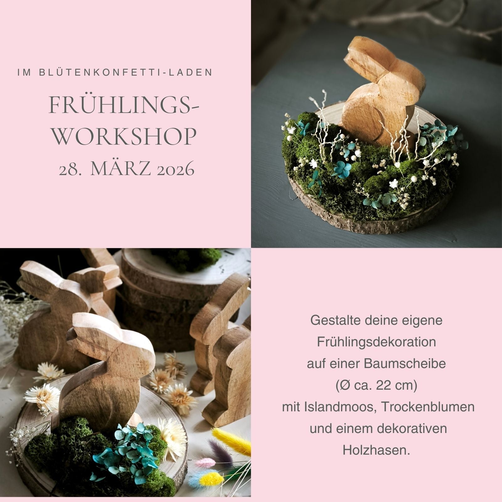 Frühlings-Workshop – Baumscheibe mit Moos & Trockenblumen gestalten (28.03.2026)