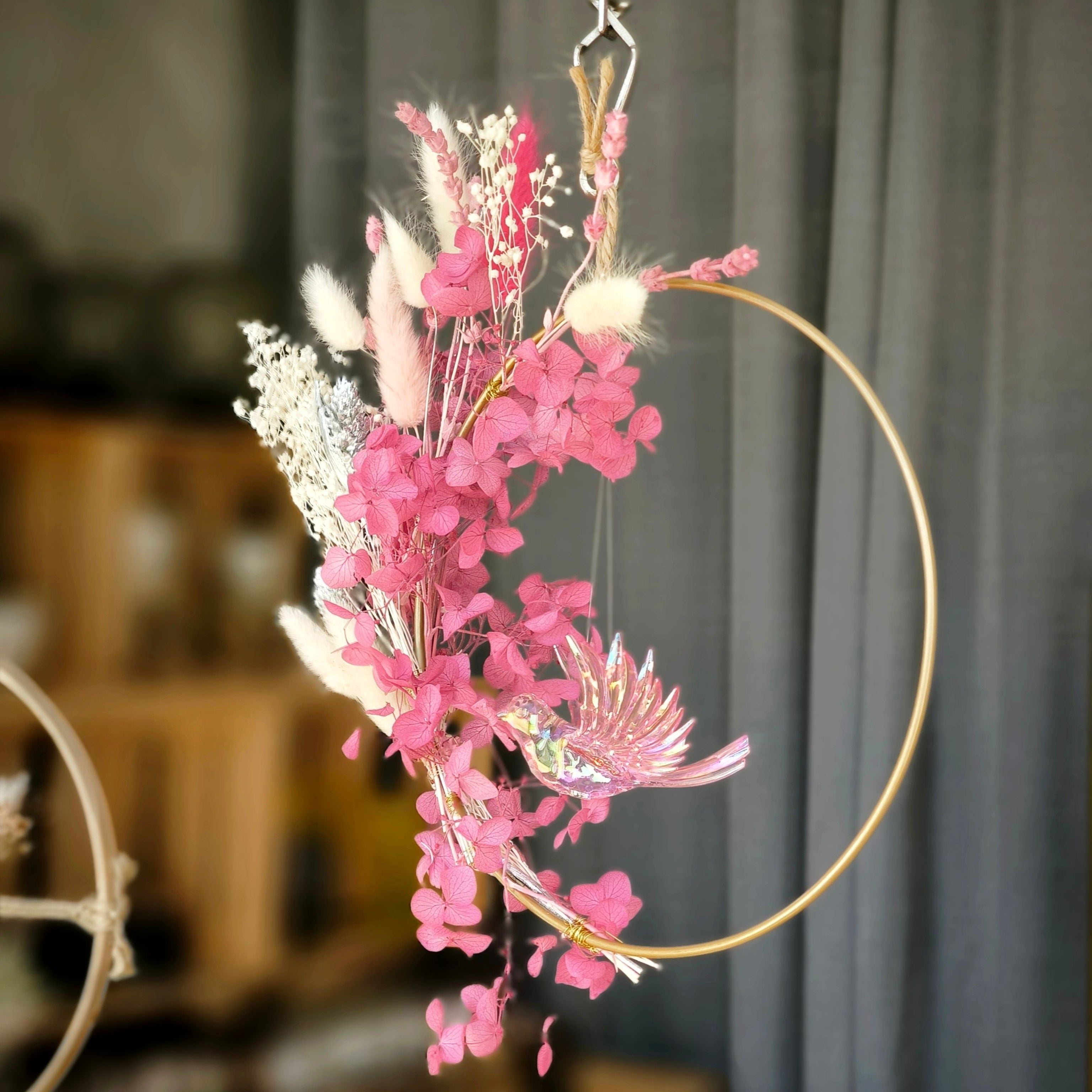 Workshop Kindergeburtstag fertiger Blumenring