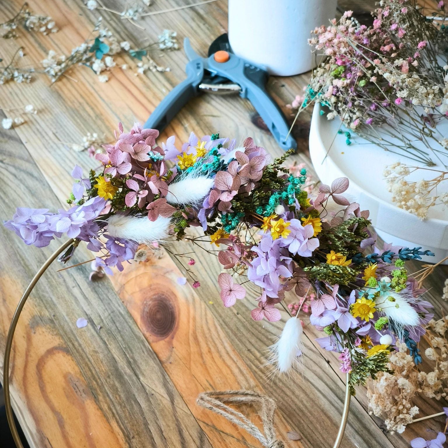 Zeitgeschenk für Gruppen Blumenring gestalten
