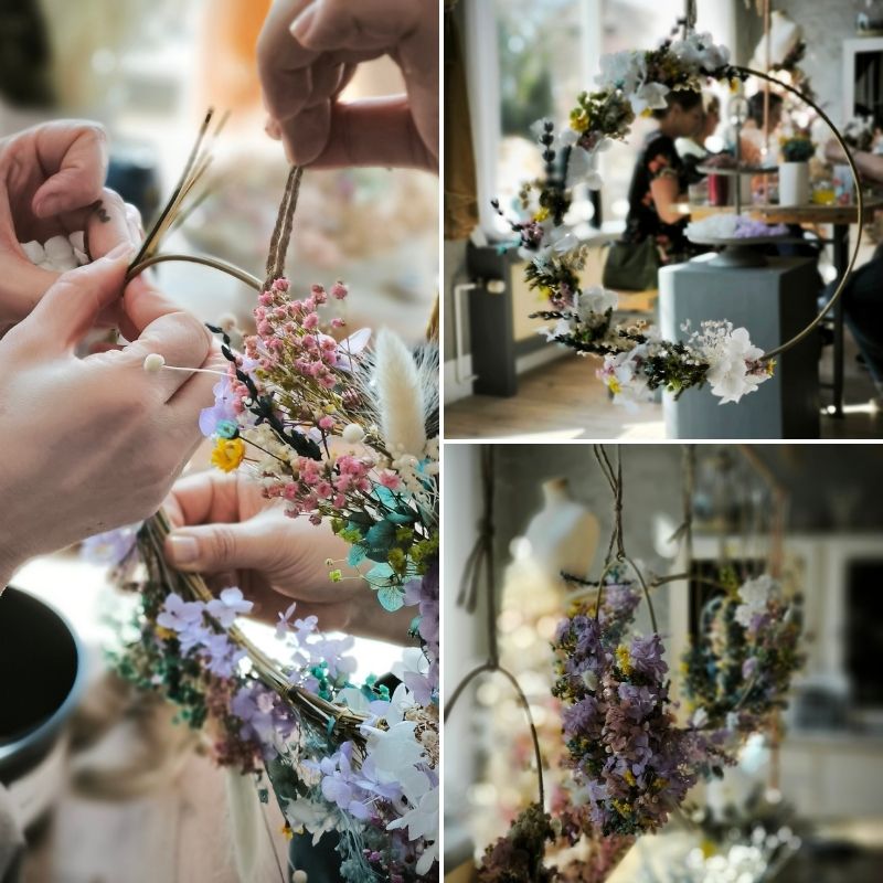 Zeitgeschenk für gruppen Blumenring gestalten Titelbild