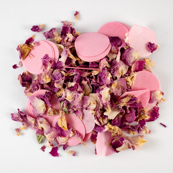 Blütenkonfetti Pink Romance mit Seidenpapier lose