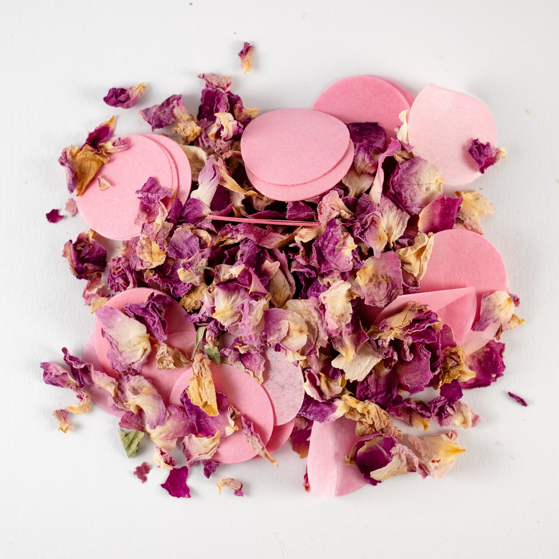 Blütenkonfetti Pink Romance mit Seidenpapier lose
