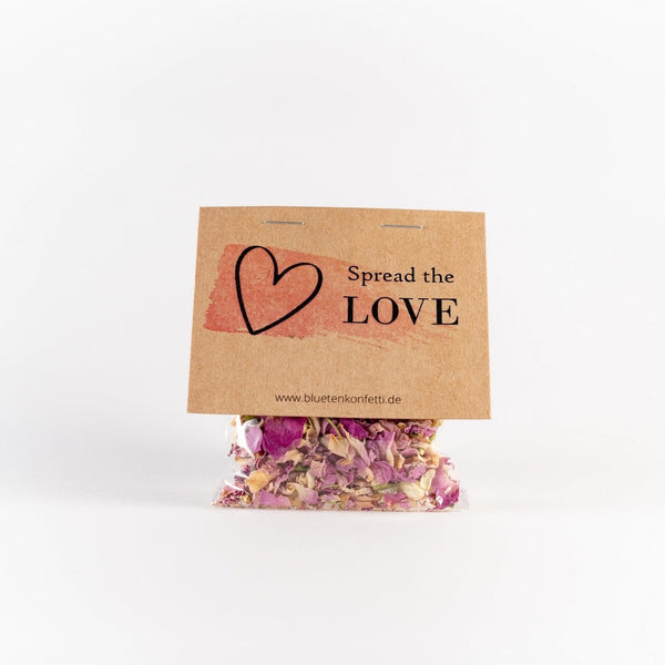 5 Päckchen Blütenkonfetti "Pink Ivory" in Päckchen mit verschiedenen Layouts